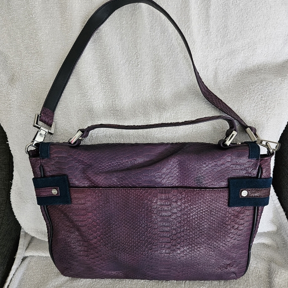 Juicy Couture Snakeskin Leather and Suede Shoulder Bag - Picture 2 of 16